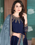 Maroon Silk Anarkali Anarkali Back View